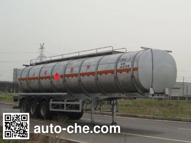 Полуприцеп цистерна алюминиевая для легковоспламеняющихся жидкостей CIMC Lingyu CLY9403GRY