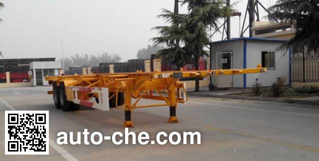 Каркасный полуприцеп контейнеровоз для контейнеров-цистерн с опасным грузом CIMC Liangshan Dongyue CSQ9351TWY